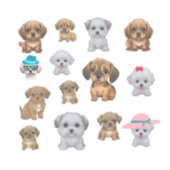 Stickers émoticônes Chien Chien Chien Mignonne (Devant)