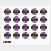 Stickers Empreinte de léopard Rainbow Cheetah (Feuille)