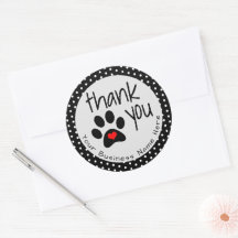 Stickers Empreinte de patte de chien noir Cutom