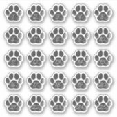 Stickers Empreinte de patte de chien nombre (Devant)