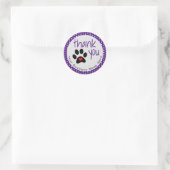 Stickers Empreinte de patte de chien pourpre Cutom (Sac)
