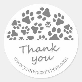 Stickers Empreinte de patte Merci petit chien d'en