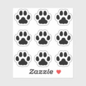Stickers Empreintes de pattes de chats minuscules  (Feuille)