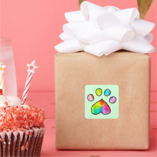 Stickers Empreintes de pattes Rainbow Watercolor