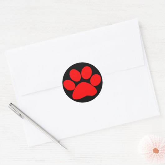 Stickers Empreintes de pattes rouges (Enveloppe)