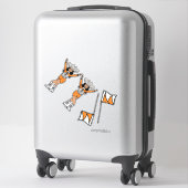 Stickers en argent orange Western Spark #2 (Sur valise)