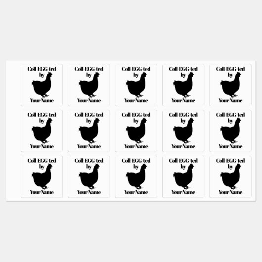Stickers en carton d'oeuf Coll-EGG-ted par VOTRE N (Feuille)