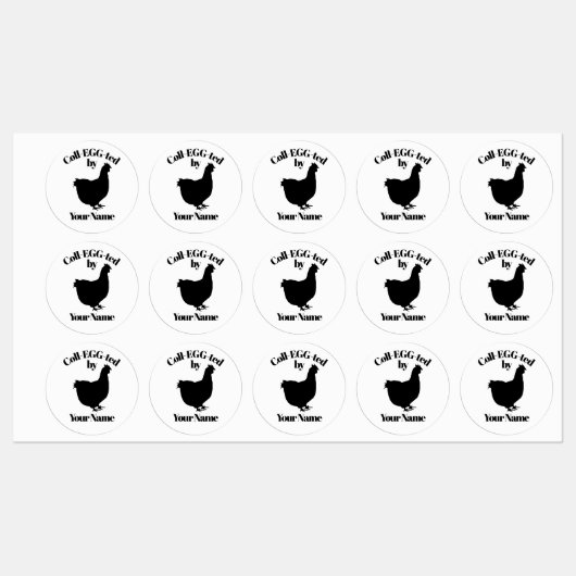 Stickers en carton d'oeuf Coll-EGG-ted par VOTRE N (Feuille)