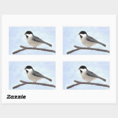 Stickers en chickadee à capuche noire (Feuille)