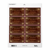 Stickers en cuir doré gravé (Feuille entière)