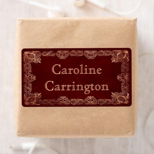 Stickers en cuir doré gravé (En situation)