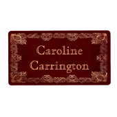 Stickers en cuir doré gravé (Devant)