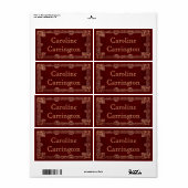 Stickers en cuir doré gravé (Feuille entière)