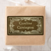 Stickers en cuir doré gravé (En situation)