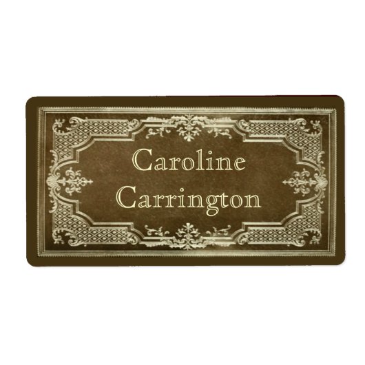 Stickers en cuir doré gravé (Devant)