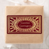 Stickers en cuir doré gravé (En situation)