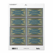 Stickers en cuir gravé vintage (Feuille entière)