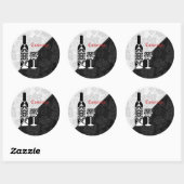 Stickers en dentelle noire et blanche (Feuille)