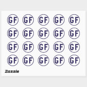 Stickers en forme circulaire sans gluten GF (Feuille)