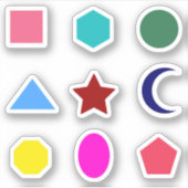 Stickers en forme colorée (Devant)