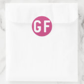Stickers en forme de cercle gluten gratuitement GF (Sac)