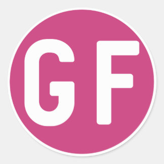 Stickers en forme de cercle gluten gratuitement GF