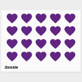 Stickers en forme de coeur, Motif violet et bleu (Feuille)