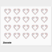 Stickers en forme de coeur premiers intervenants (Feuille)