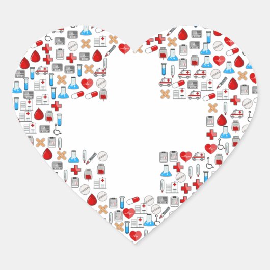 Stickers en forme de coeur premiers intervenants (Devant)