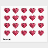 Stickers en forme de coeur rose (Feuille)