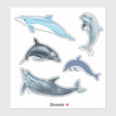 Stickers en forme de dauphin Fête des enfants (Feuille)