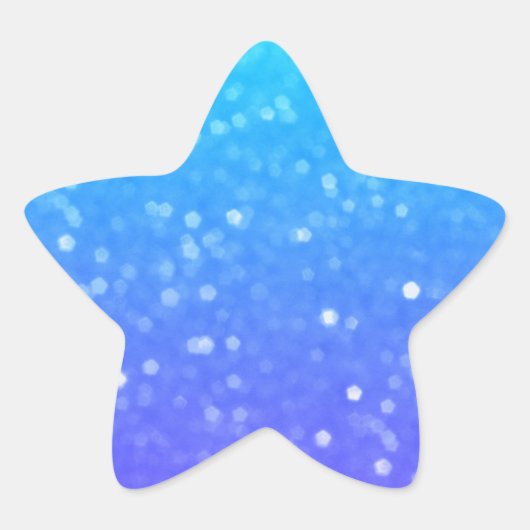 Stickers En Forme D'Étoile Violette Et Bleue (Devant)