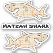 Stickers en forme Matzah Requin (Devant)