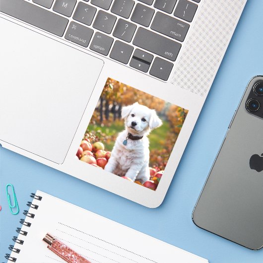 Stickers en labels (Laptop met iPhone)