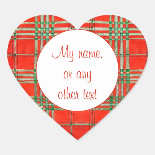 Stickers en Matte cardiaque RED SCOTT TARTAN (Devant)