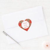 Stickers en Matte cardiaque RED SCOTT TARTAN (Enveloppe)