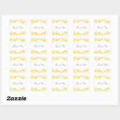 Stickers en Merci floral simple jaune (Feuille)