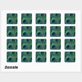 Stickers en plumes bleu vert turquoise / Sceau (Feuille)
