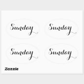 Stickers en semaine : dimanche (Feuille)