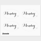 Stickers en semaine : lundi (Feuille)