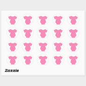 Stickers en tenue rose (Feuille)