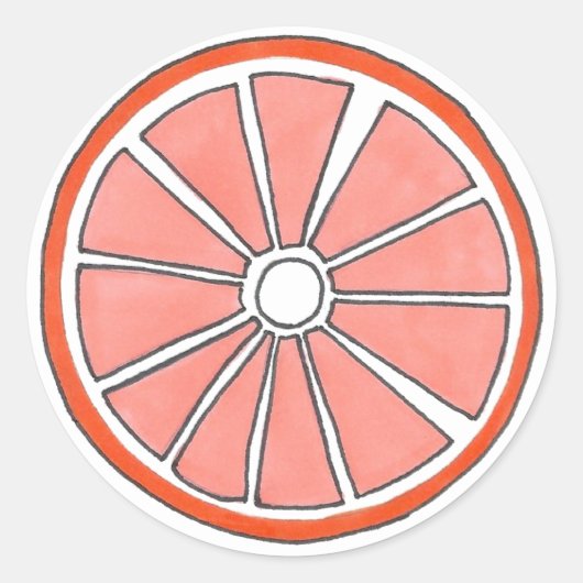 Stickers en tranches d'agrumes orange (Devant)
