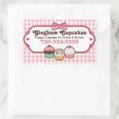 Stickers En vichy Cupcakes (Sac)
