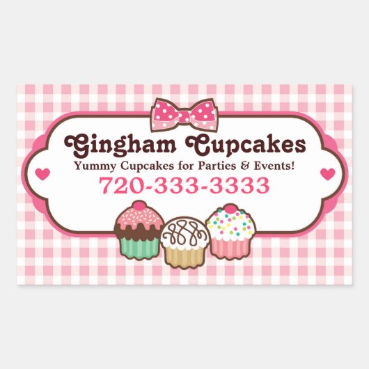 Stickers En vichy Cupcakes (Devant)