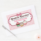 Stickers En vichy Cupcakes (Enveloppe)