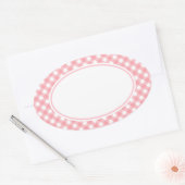 Stickers En vichy rose (Enveloppe)