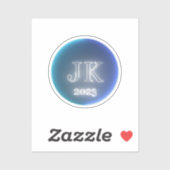 Stickers en vinyle clair logo JK 2023 (Feuille)