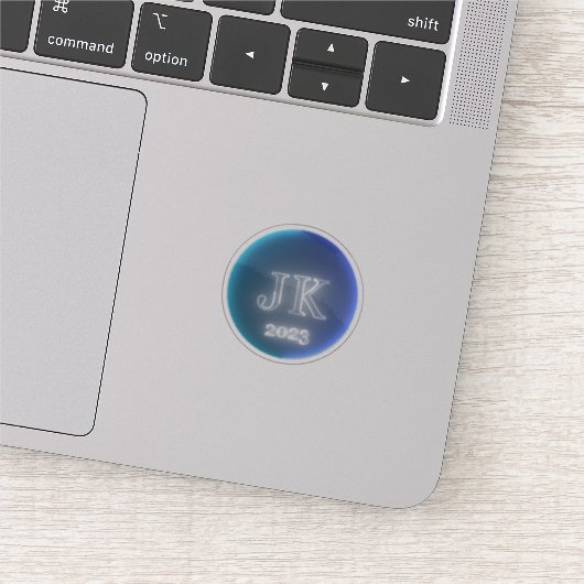 Stickers en vinyle clair logo JK 2023 (Détail)