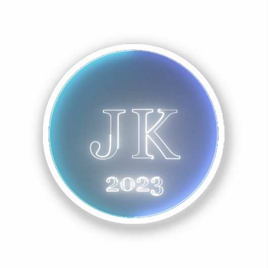 Stickers en vinyle clair logo JK 2023 (Recto)