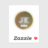Stickers en vinyle clair logo JK 2024 (Feuille)